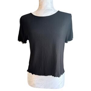 Heart and hips lettuce cut crop top womens medium